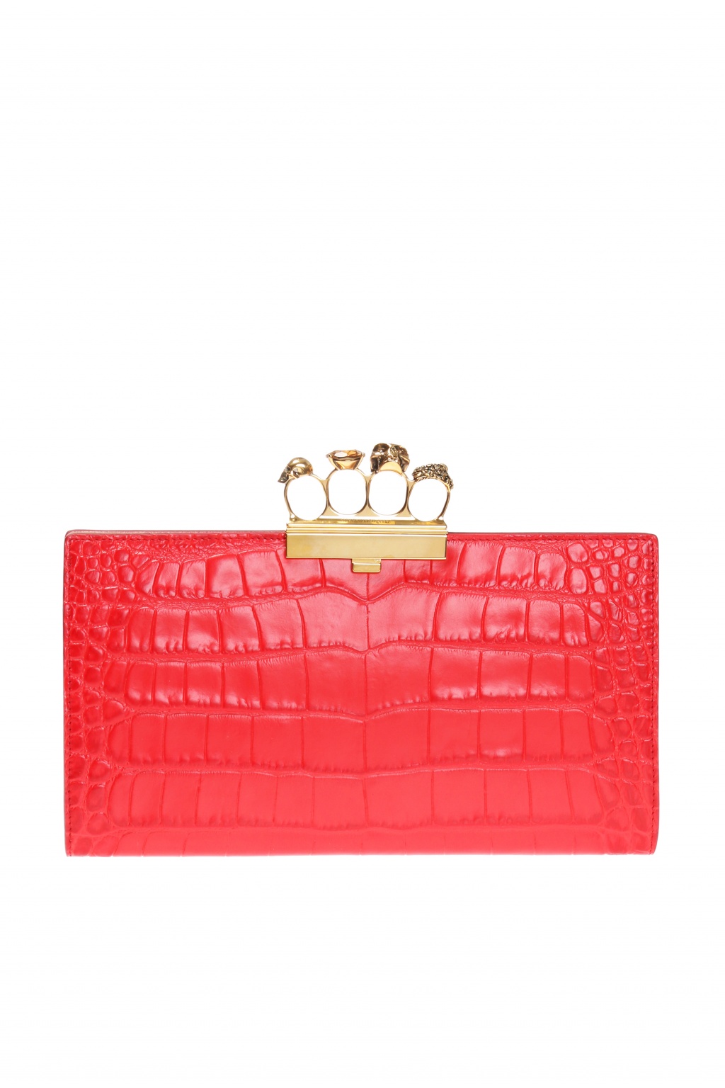 Alexander mcqueen red discount clutch